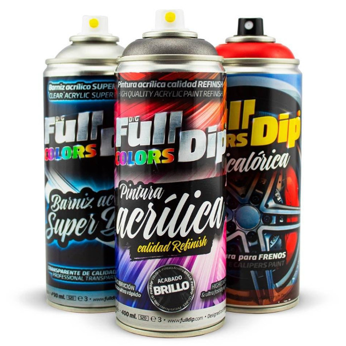 Pintura ACRÍLICA Full Colors Spray ALUMINIO METALIZADO - FullCarX - FullDip